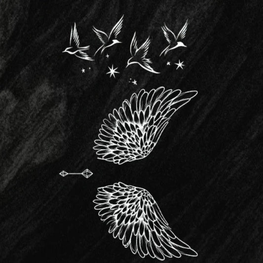 Birds Wings Stars Tattoo