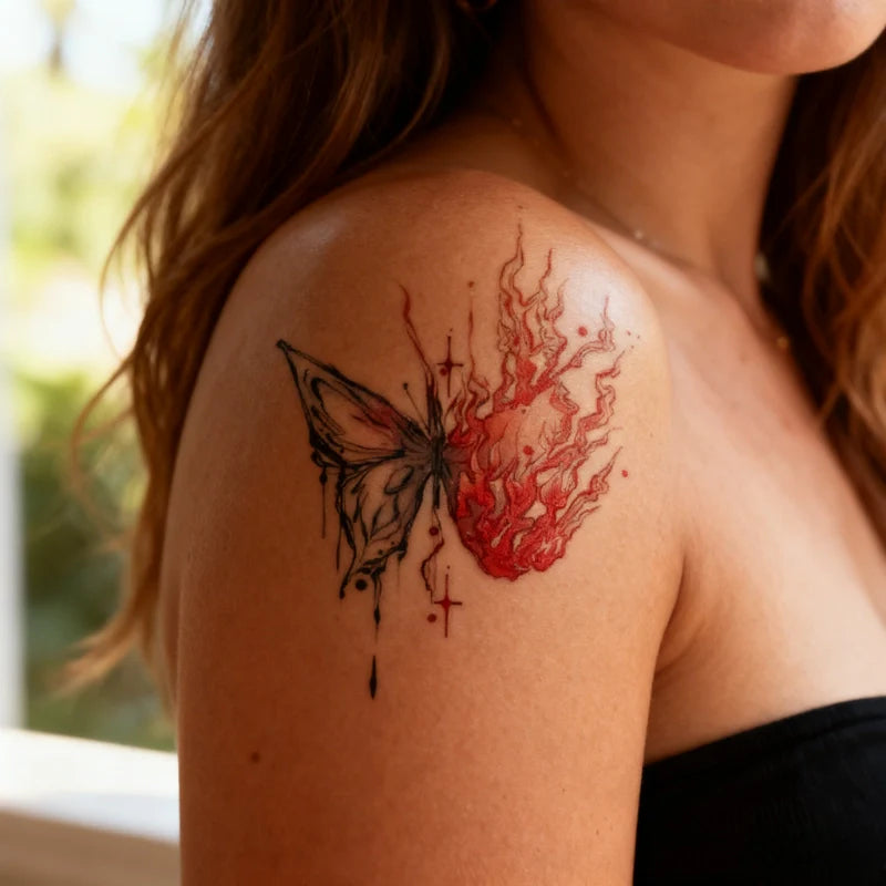 Blaze Butterfly Tattoo