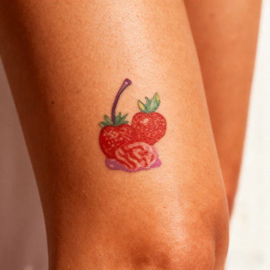 Blushing Strawberry Tattoo