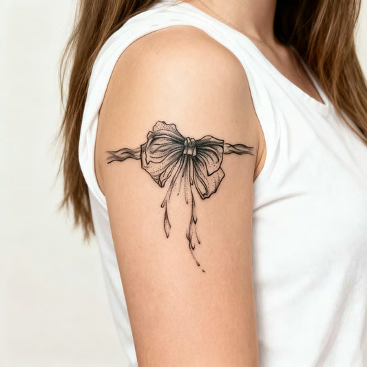 Bow And Rope Tattoo