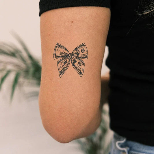 Bowknot Money Tattoo
