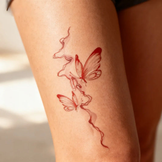 Butterfly Cascade Tattoo