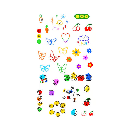 Colorful Emoji Series Tattoo