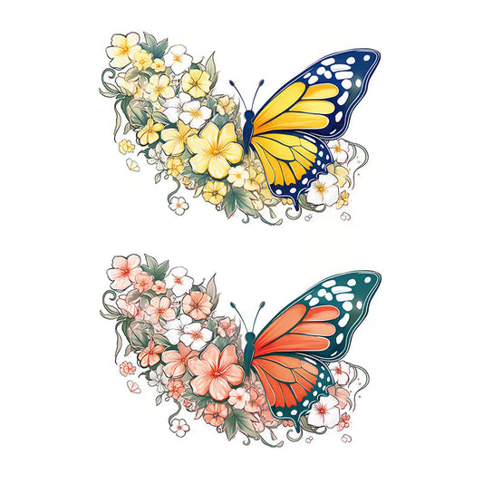 Butterfly Floral Series Tattoo