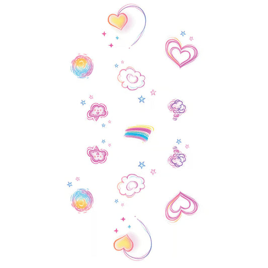 Colorful Heart Cloud Tattoo