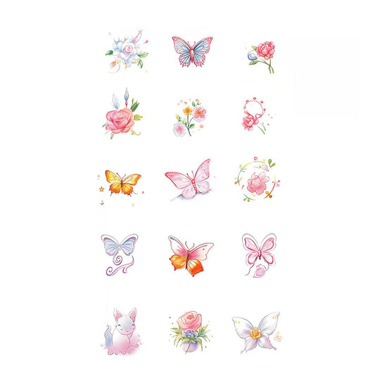 Butterfly Flower Unicorn Tattoo