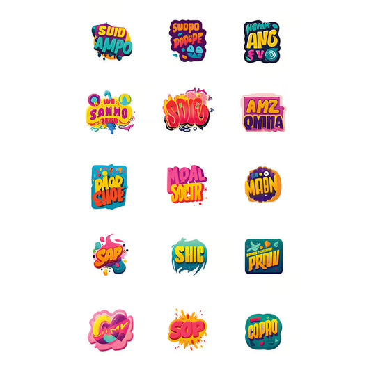 Colorful Text Series Tattoo