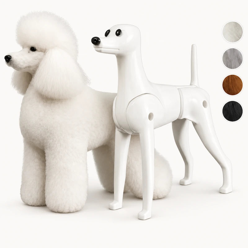 Toy Poodle Model Dog with High-Density Wig Value Pack
