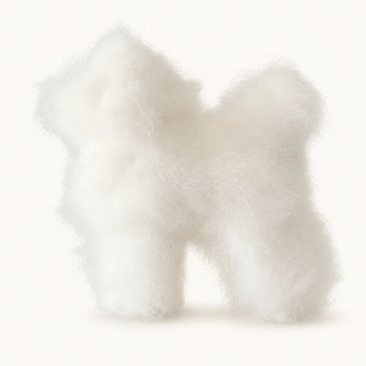 High-Density Toy Poodle Whole Body Dog Wig - White