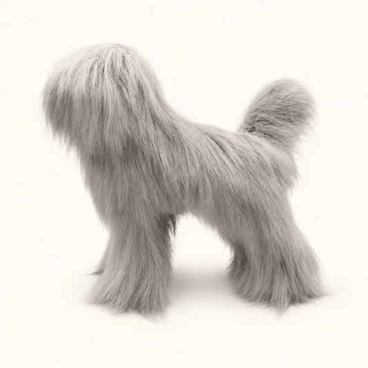 High-Density Toy Poodle Whole Body Dog Wig - Grey