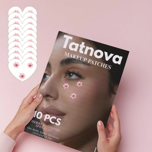 Cherry Blossoms Face Tattoo
