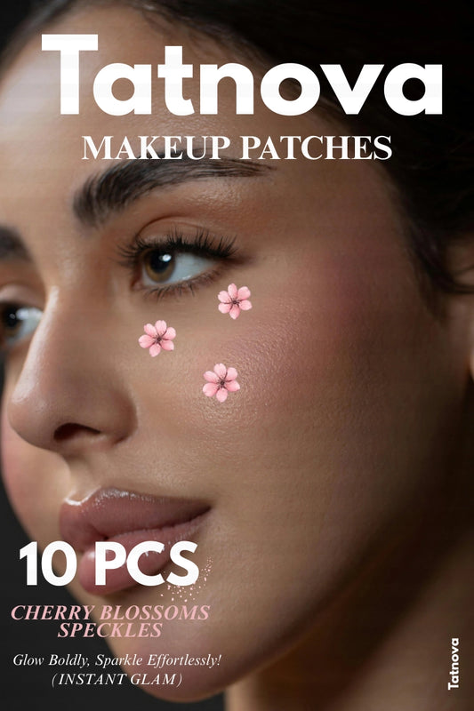 Cherry Blossoms Face Tattoo