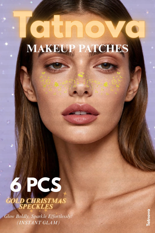 Christmas Gold Glitter Freckles Tattoo