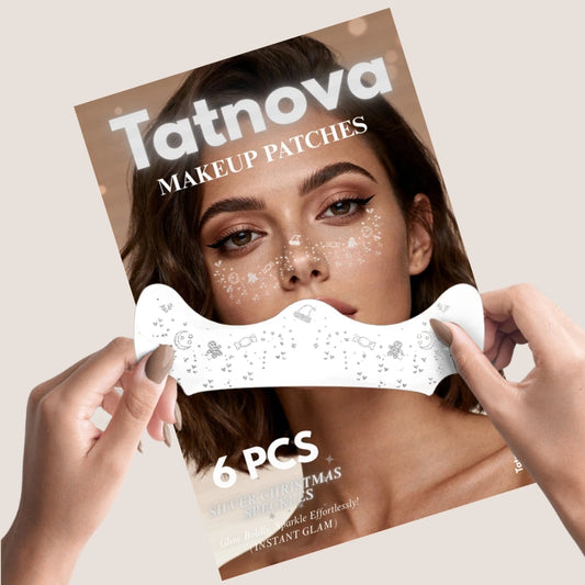 Christmas Silver Glitter Freckles Tattoo
