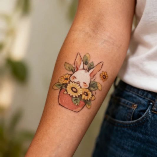 Citrine Bunny Tattoo