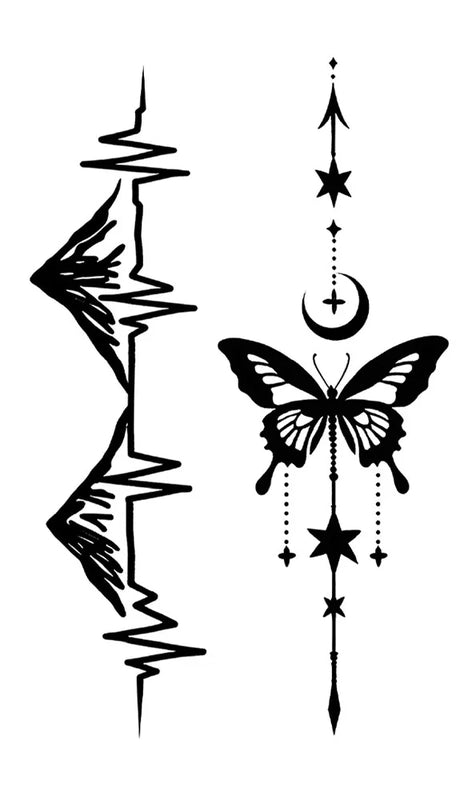 Climbing Butterfly Tattoo
