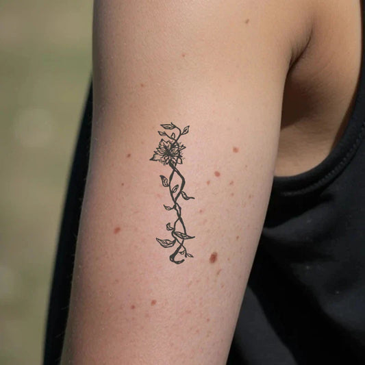 Climbing Vine Flower Tattoo