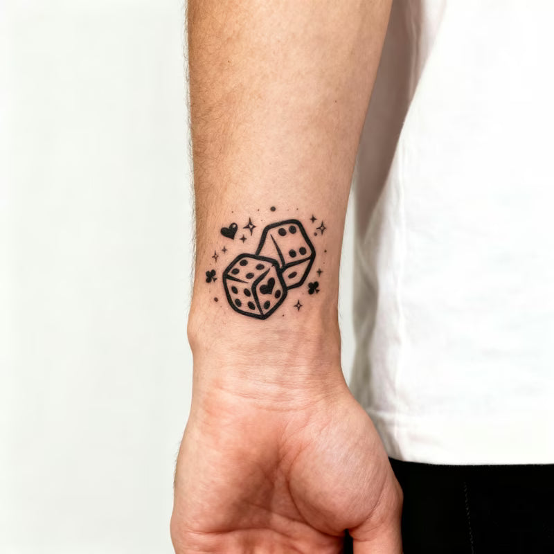 Dice Heart Tattoo