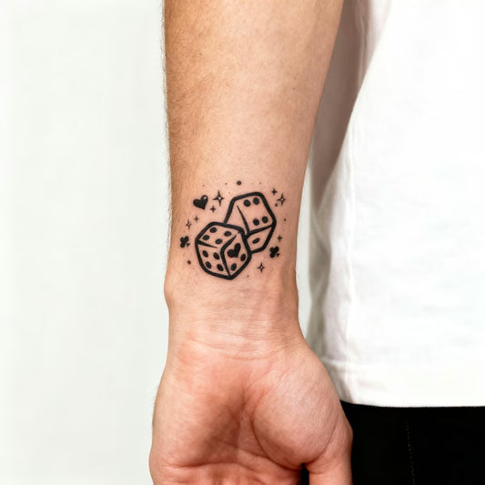Dice Heart Tattoo