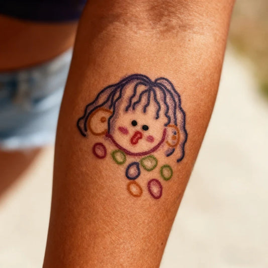 Dreamy Cartoon Girl Tattoo