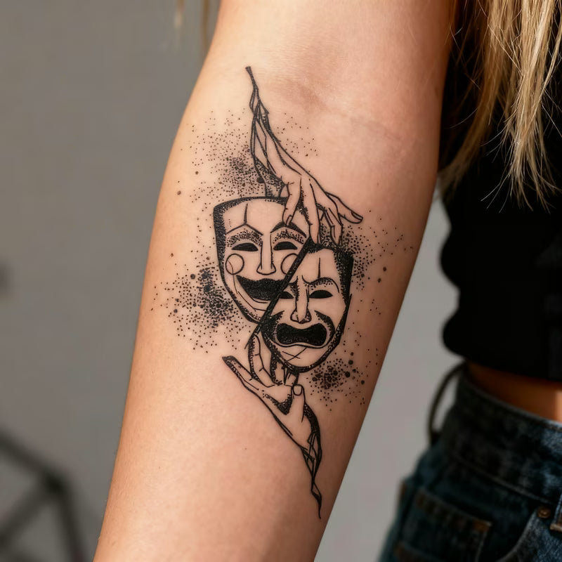 Duality Mask Tattoo