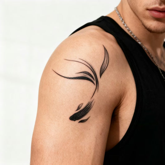 Elegant Koi Fish Tattoo