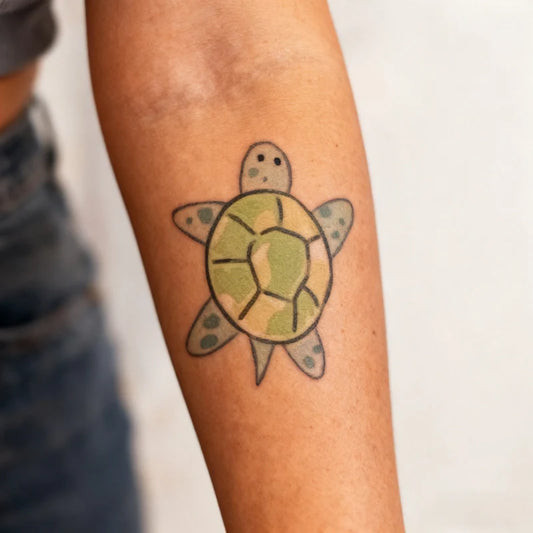 Emerald Turtle Tattoo