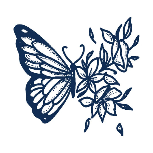 Fallen Petals Butterfly Tattoo