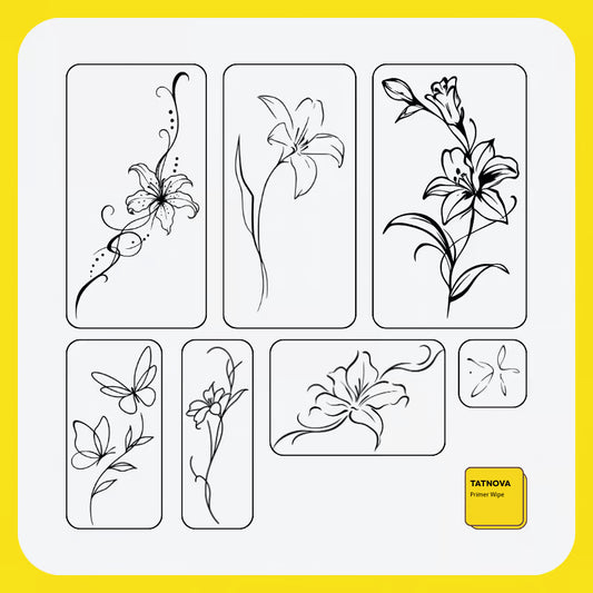 Fineline Flower Tattoo Pack