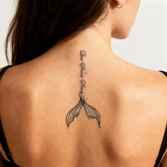 Whale Tail Quote Tattoo