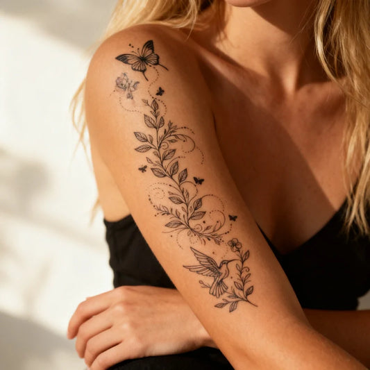 Flower Dewdrop Tattoo