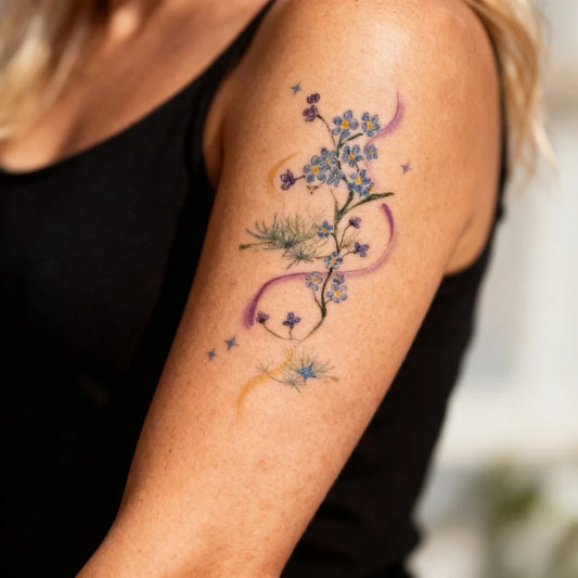 Flower Moonbeam Tattoo