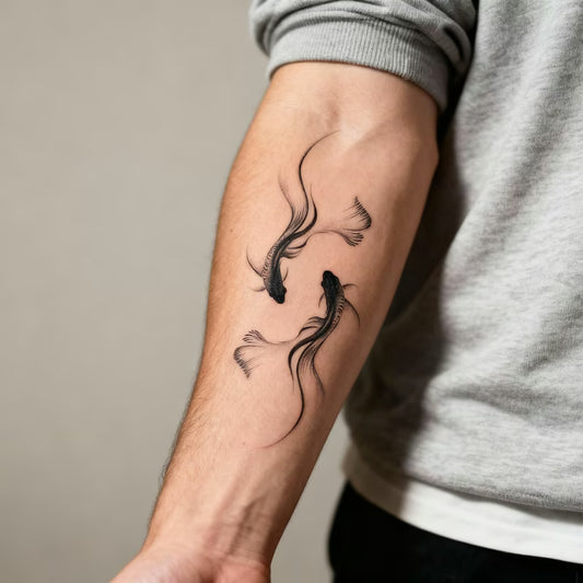 Flowing Fish Tattoo