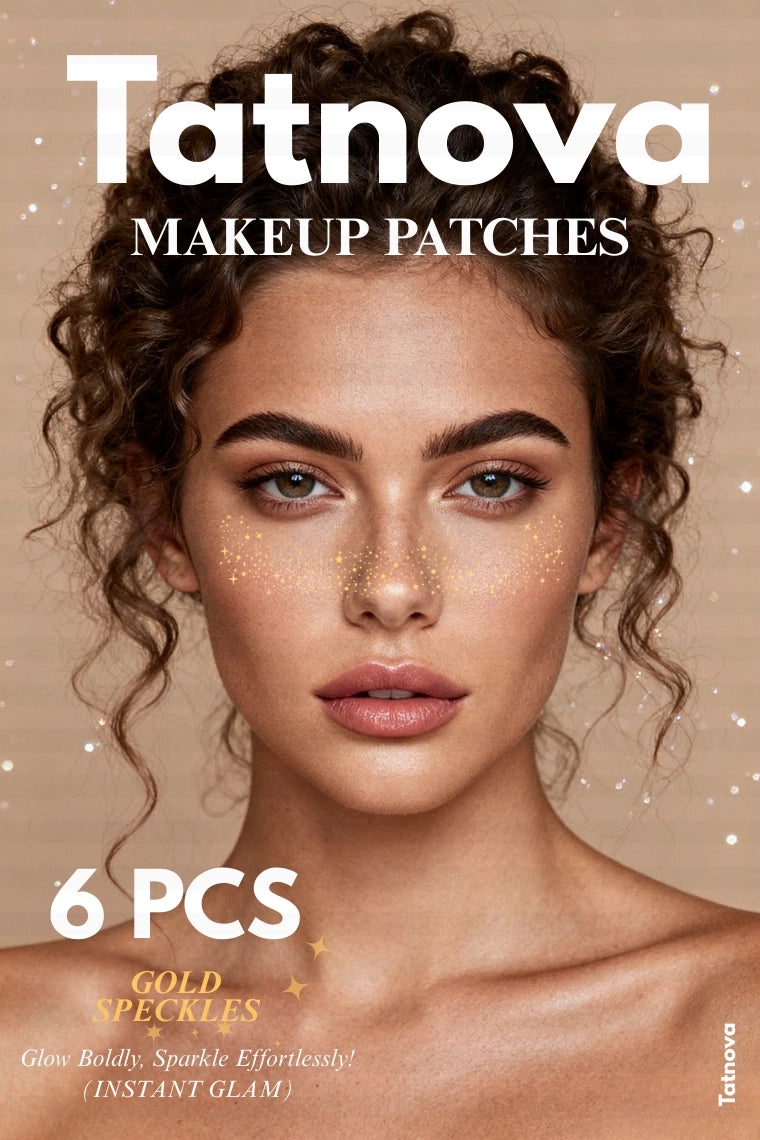 Gold Glitter Freckles Tattoo