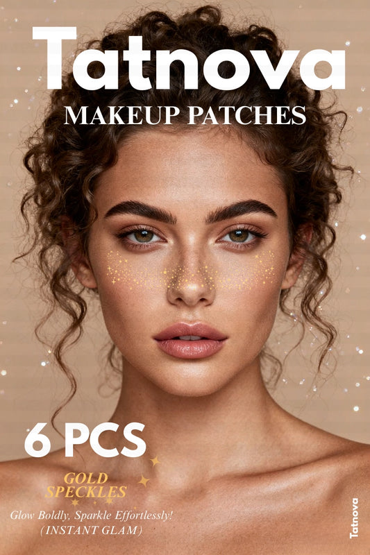 Gold Glitter Freckles Tattoo
