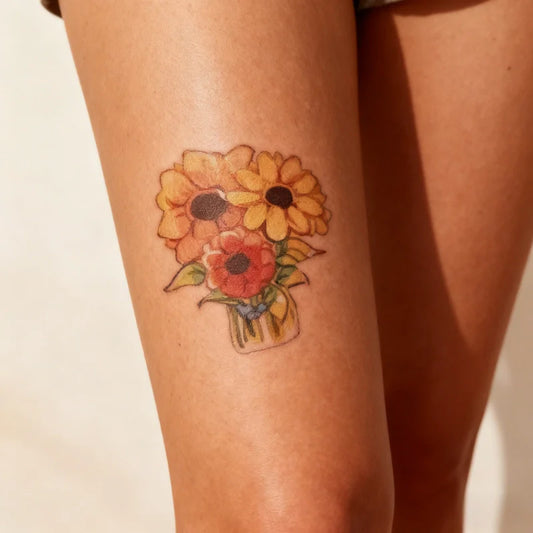 Golden Sunflower Tattoo