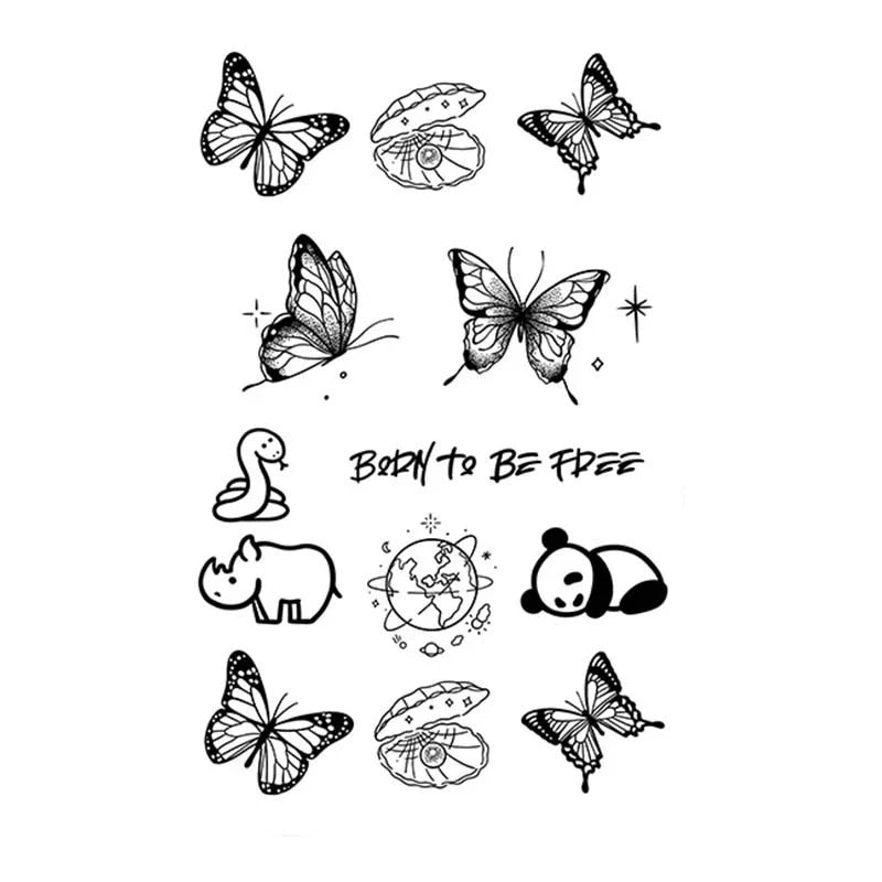 Butterfly Animal Series Tattoo