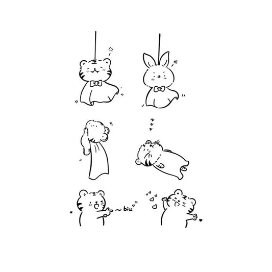 Cute Animal Friends Tattoo