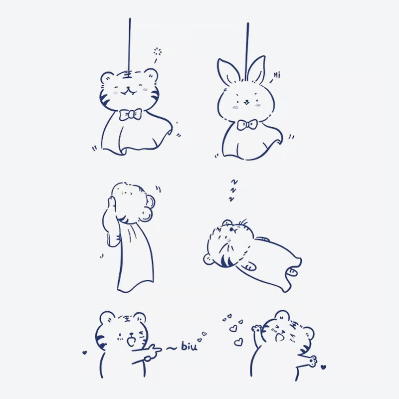 Cute Animal Friends Tattoo