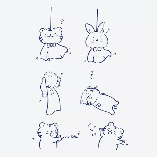 Cute Animal Friends Tattoo