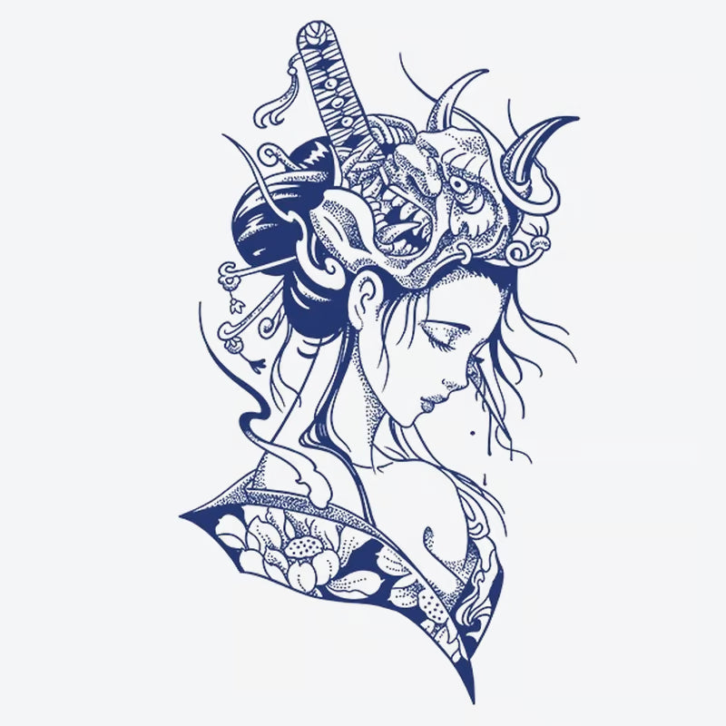 Samurai Woman Tattoo