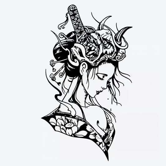 Samurai Woman Tattoo