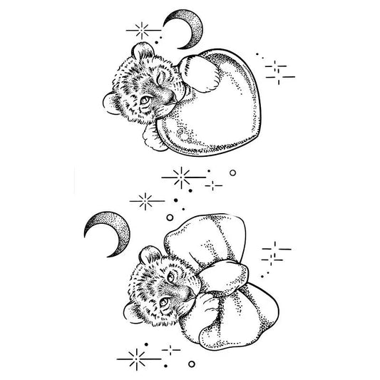 Cub Moon Heart Tattoo