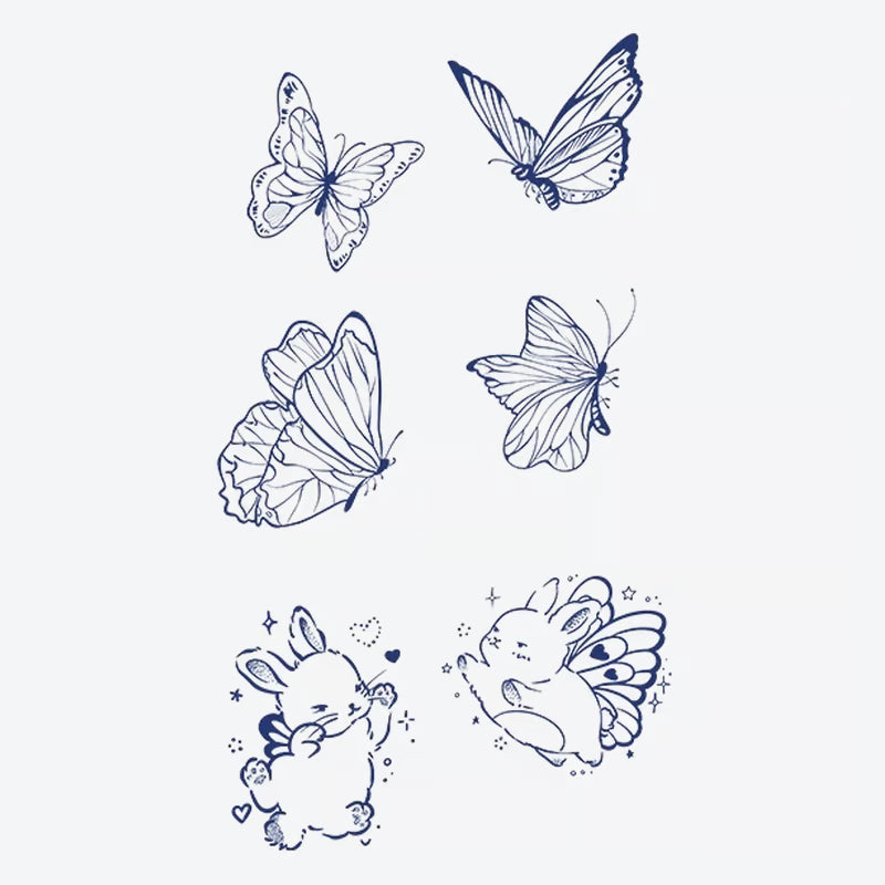 Butterfly Bunny Series Tattoo