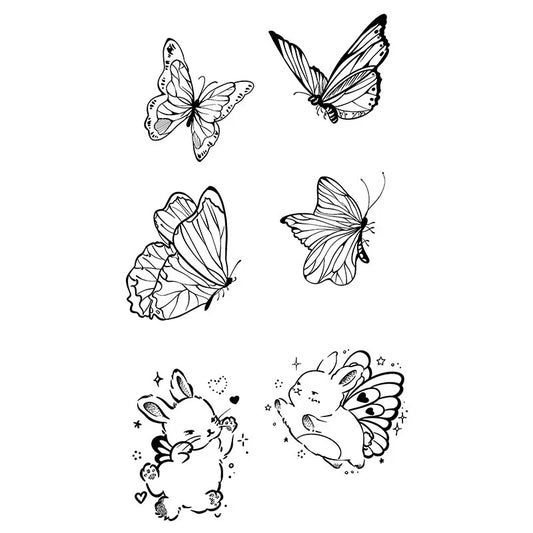 Butterfly Bunny Series Tattoo