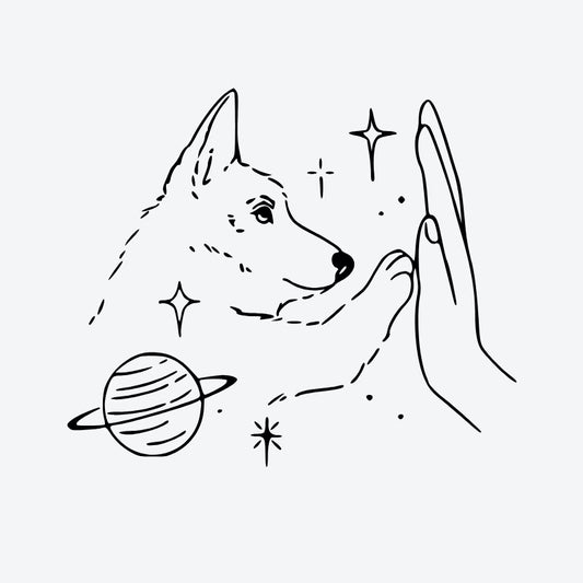 Angel Dog Connection Tattoo