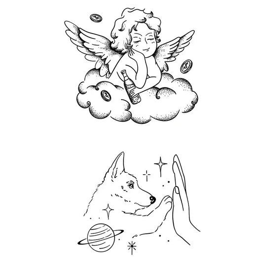 Angel Dog Connection Tattoo