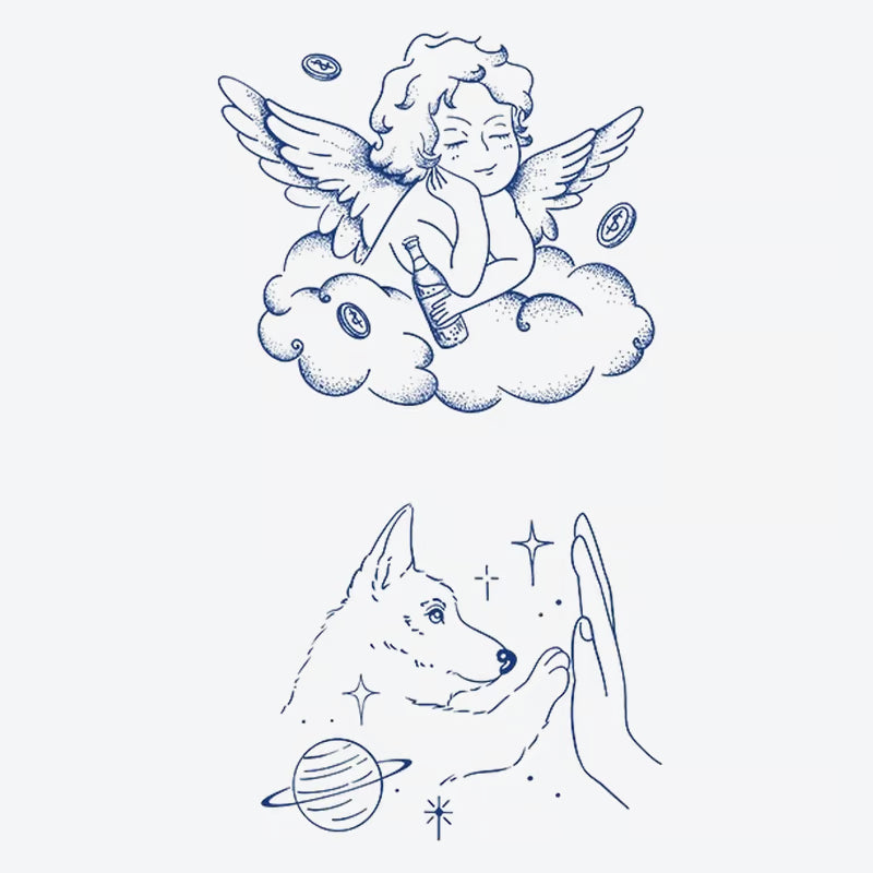 Angel Dog Connection Tattoo