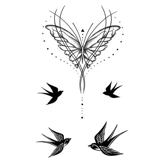 Butterfly Bird Series Tattoo