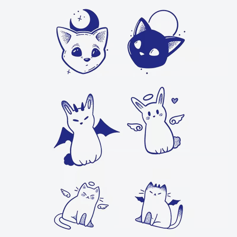 Cat Rabbit Series Tattoo